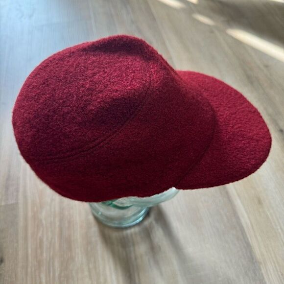 Helen Kaminski One Size Pure Wool Felt Hunter Cap Hat Maroon Red Earthy Outdoor main image 5